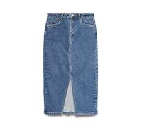 VERO MODA Womens Vmveri Hr Calf Ga Noos Denim Skirt, Blue, XS UK