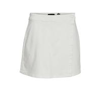 VERO MODA Women's Vmwild Millie Short Skort, Snow White/Detail:nue026 Bright Silver + Bright White, L