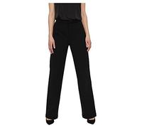 VERO MODA Women's VMZAMIRA MR Slim Straight Pant GA NOOS, Black, XL/30
