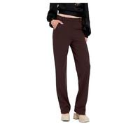 VERO MODA Women's Vmzamira Mw Straight Pant Ga Noos Fabric Trousers, Chocolate Cake, S / 30L