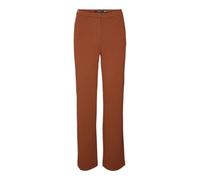 VERO MODA Women's Vmzamira Mw Straight Pant Ga Noos Fabric Trousers, Fired Brick, S / 32L