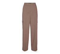 VERO MODA Women's Vmzelda Hr Straight Cargo Pant Noos Trousers, Brown Lentil, 38W x 30L