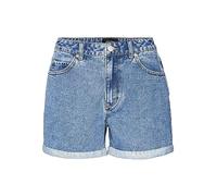 Vero Moda Womenss Zuri High Rise Loose Denim Shorts in - Blue Cotton - Size 10 UK
