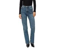 VERO MODA Women's Wide Jeans, Medium Blue Denim/Detail:Tinted, 28W x 34L