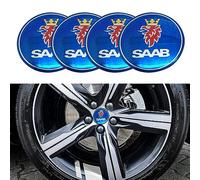 VeroCh 4PCS 65MM Car Wheel Center Hub Caps Cover Sticker,For Saab 9-3 92 9-2X 96 900 93 99 9000 9-5 9-4X 9-7 PhoeniX 9-X Sonett,ABS Waterproof Dust Proof Decal Decoration Cover Replacement