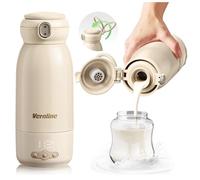 Veroline Portable Bottle Warmer for Travel, 17 Oz Baby Bottle Warmer, Super Fast Charging Milk Warmer with Adjustable Temp & Keep Warm for Formula, Breastmilk, Rechargeable & Cordless Water Warmer