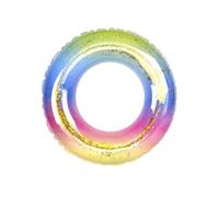 VeroMan Float Ring, 35.4 inches (90 cm), For Adults, Retro Stripes and Character Pattern, Arm Float for Kids, Thick Vinyl, Cute Design Swim Ring for Kids, Korean Interior (color A)