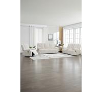 Verona 3+2+1 Jumbo Cord Manual Recliner Sofa Set More4Homes Beige One Size