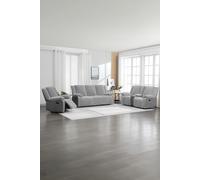 Verona 3+2+1 Jumbo Cord Manual Recliner Sofa Set More4Homes Grey One Size