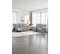 Verona 3+2 Jumbo Cord Manual Recliner Sofa Set More4Homes Grey One Size