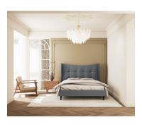 Verona 4ft 6icnh Double Bed Frame Grey Fabric