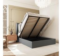Verona 4ft6 Double Ottoman hydraulic Bed Grey Fabric