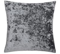 Paoletti Verona Crushed Velvet Polyester Filled Cushion, Grey