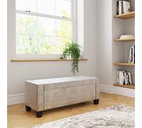 Verona Ottoman Bench Oyster Crushed Velvet, Cream