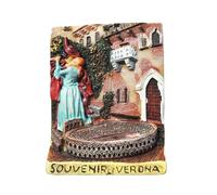 Verona Italy 3D Romeo and Juliet Fridge Magnet Souvenir Gift,Resin Handmade Verona Refrigerator Magnet Home & Kitchen Decoration Collection