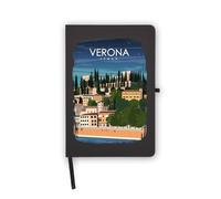 Verona Italy Romantic City Travel Notebook, Blank Pages, Faux Leather Cover, Planner, Journal, Workbook