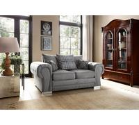 Verona Kensington Grey 2 Seater Set Scatter Back