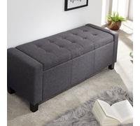 Verona Large Ottoman Fabric Dark Grey 1 Door