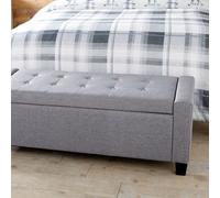 Verona Large Ottoman Fabric Grey 1 Door