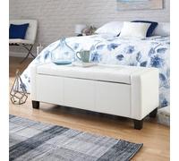 Verona Large Ottoman Faux Leather White 1 Door