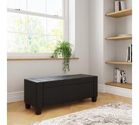 Verona Ottoman Storage Bench Blanket Box Window Seat Bedroom Living Black