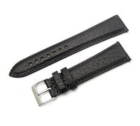 Verona Padded Leather Replacement Watch Strap Camel Grain 16mm with Chrome (Silver Colour) Buckle (Black)