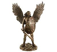 Veronese 708-7273 Archangel Michael in Armor with Sword and Shield 36cm Sculpture