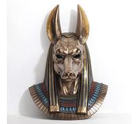 VERONESE Anubis Egyptian God Bust Wall Plaque 14" Tall