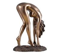 Veronese by Joh. Vogler GmbH Female nude submission woman standing bent over bronzed figure sculpture