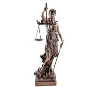 Veronese by Joh. Vogler GmbH Justitia Figure 33 cm Goddess of Justice Statue Scales and Sword polyresin sculpture with bronze finish - Decoration for law firms, offices, courts