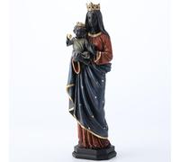 Veronese Design 10 3/8 Inch Black Madonna and Infant Jesus Religious Resin Sculpture Hand Painted Figurine