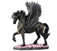 Veronese Design 10 5/8 Inch Winged Divine Black Pegasus Greek Mythology Creature Figurine Hand Painted Resin Horse Sculpture Home Decor