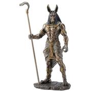 Veronese Design 10.5 Inch Tall Egyptian God Anubis Holding Cobra Head Scepter Statue