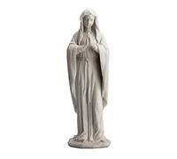 Veronese Design 11 3/4 Inch Virgin Mary The Blessed Mother Resin Statue Marble White Finish