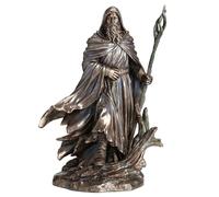 Veronese Design 11 3/8 Inch Tall Merlin by Monte Moore Cold Cast Resin Antique Bronze Sculpture