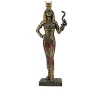 Veronese Design 11.5" Egyptian Goddess Hathor Holding Snake Egypt Decor Statue Sculpture Figure