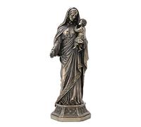 Veronese Design 11.5 Inch Holy Mother Mary Holding Infant Jesus Antique Bronze Finish Sculpture Religious Figurine