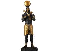 Veronese Design 11 Inch Thoth Egyptian God of Knowledge Black Gold Resin Statue