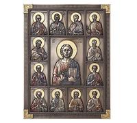 Veronese Design 12.25 Inch Jesus and The Twelve Apostles Wall Plaque Christian Catholic Religious Sculpture