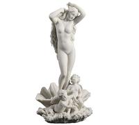 Veronese Design 12 5/8 Inch Birth of Venus Resin Sculpture Marble White Finish