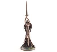 Veronese Design 13 1/4 Inch Lady of The Lake and Excalibur Cold Cast Resin Bronze Finish Sculpture