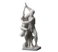 Veronese Design 13 Inch Hercules and Diomedes Resin Statue Marble White Finish