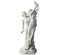 Veronese Design 14 Inch Apollo and Daphne Greek Sculpture Resin Marble White Finish