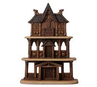 Veronese Design 16 Inch Nordic God Viking Temple Display Stand Polyresin Hand Painted Sculpture Decoration