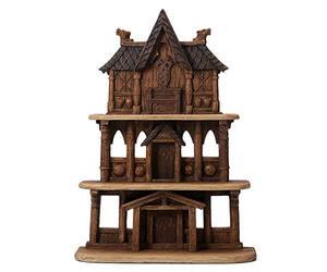 Veronese Design 16 Inch Nordic God Viking Temple Display Stand Polyresin Hand Painted Sculpture Decoration