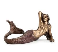 Veronese Design 25 1/4 Inch Mermaid Lying Back Nautical Decor Cold Cast Resin Bronze Finish Large Sculpture