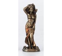 Veronese Design 3 1/2 Inch Oshun Santeria Orisha Goddess of Love, Beauty and Marriage Cast Resin Hand Painted Antique Bronze Finish Statue Home Decor