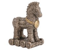 Veronese Design 3 1/4 Inch Trojan Horse Polyresin Hand Painted Bronze Finish Home Decor Miniature Collectible Figurine
