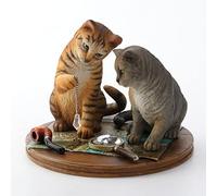 Veronese Design 3 3/4 Purrlock Holmes by Lisa Parker Resin Sculpture Handpainted Cat Figurine