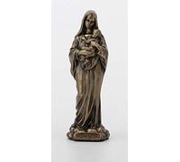 Veronese Design 3 3/8 Inch Madonna and Baby Jesus Virgin Mary Cast Resin Hand Painted Antique Bronze Finish Statue Home Decor